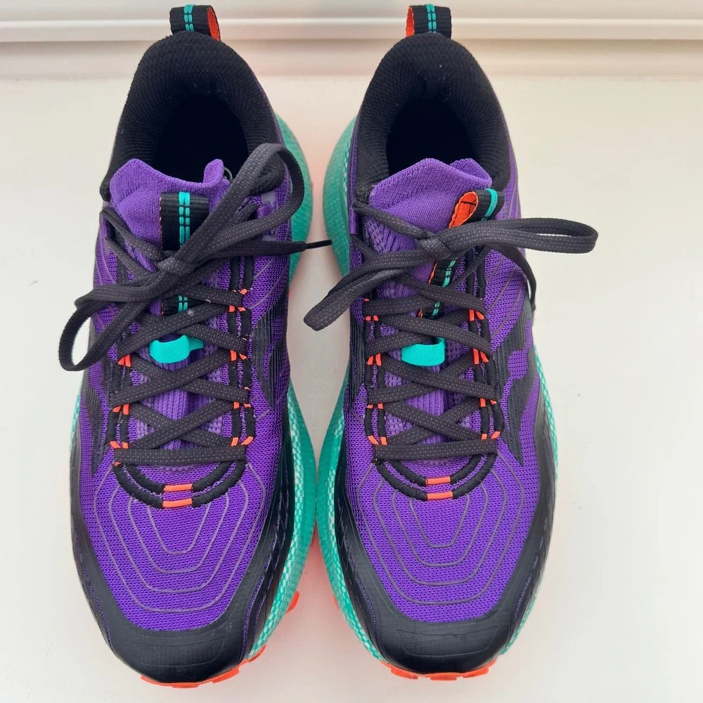 Saucony Endorphin Trail Women's Shoes – Purple / Teal "Concord Jade" Size US 9 - Picture 3 of 9